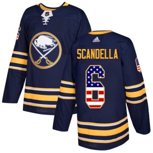 Men's Marco Scandella Buffalo Sabres Authentic USA Flag Fashion Jersey - Navy Blue