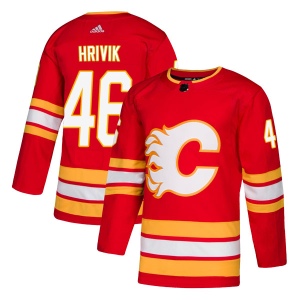 Men's Marek Hrivik Calgary Flames Authentic Alternate Jersey - Red