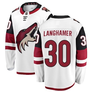 Men's Marek Langhamer Arizona Coyotes Authentic Away Jersey - White