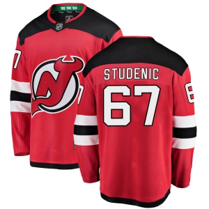 Men's Marian Studenic New Jersey Devils Breakaway Home Jersey - Red