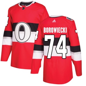 Men's Mark Borowiecki Ottawa Senators Authentic 2017 100 Classic Jersey - Red