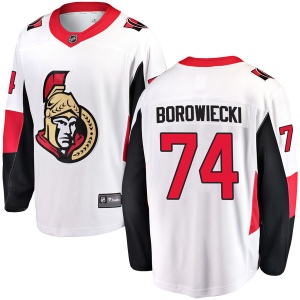 Men's Mark Borowiecki Ottawa Senators Breakaway Away Jersey - White