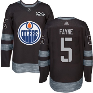 Men's Mark Fayne Edmonton Oilers Authentic 1917-2017 100th Anniversary Jersey - Black