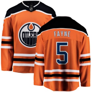 Men's Mark Fayne Edmonton Oilers Home Breakaway Jersey - Orange