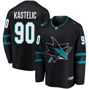 Men's Mark Kastelic San Jose Sharks Breakaway Alternate Jersey - Black