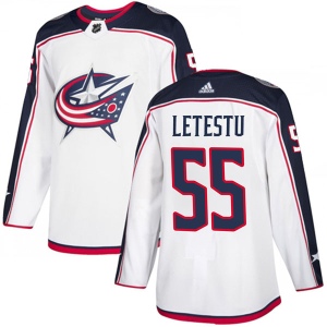 Men's Mark Letestu Columbus Blue Jackets Authentic Away Jersey - White