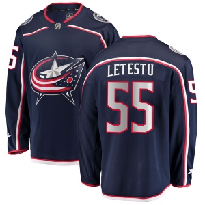 Men's Mark Letestu Columbus Blue Jackets Breakaway Home Jersey - Navy