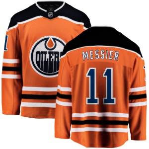 Men's Mark Messier Edmonton Oilers Home Breakaway Jersey - Orange