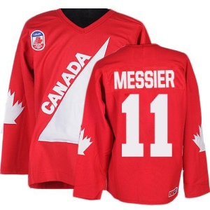 Men's Mark Messier Team Canada Premier 1991 Throwback Olympic Hockey Jersey - Red