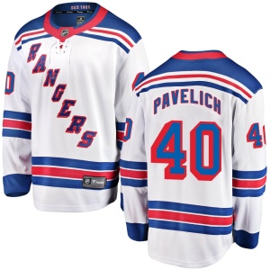 Men's Mark Pavelich New York Rangers Breakaway Away Jersey - White