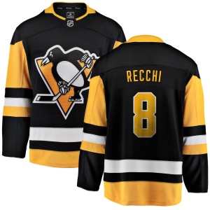 Men's Mark Recchi Pittsburgh Penguins Home Breakaway Jersey - Black