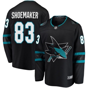 Men's Mark Shoemaker San Jose Sharks Breakaway Alternate Jersey - Black