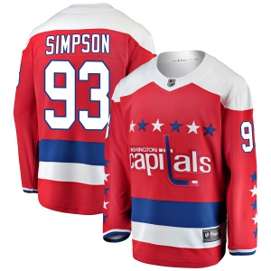 Men's Mark Simpson Washington Capitals Breakaway Alternate Jersey - Red