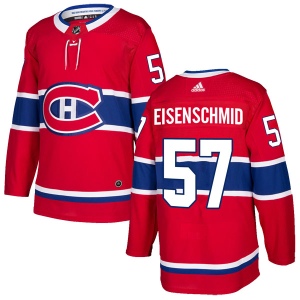 Men's Markus Eisenschmid Montreal Canadiens Authentic Home Jersey - Red