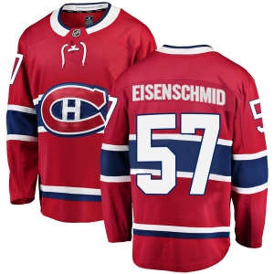 Men's Markus Eisenschmid Montreal Canadiens Breakaway Home Jersey - Red