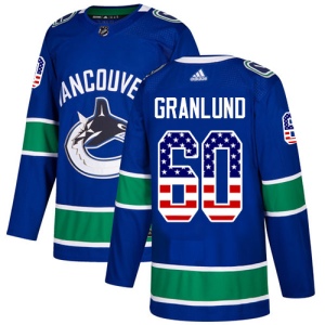 Men's Markus Granlund Vancouver Canucks Authentic USA Flag Fashion Jersey - Blue