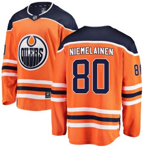 Men's Markus Niemelainen Edmonton Oilers Authentic r Home Breakaway Jersey - Orange