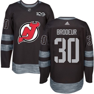 Men's Martin Brodeur New Jersey Devils Authentic 1917-2017 100th Anniversary Jersey - Black