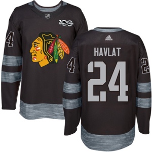 Men's Martin Havlat Chicago Blackhawks Authentic 1917-2017 100th Anniversary Jersey - Black