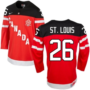 Men's Martin St. Louis Team Canada Premier 100th Anniversary Olympic Hockey Jersey - Red