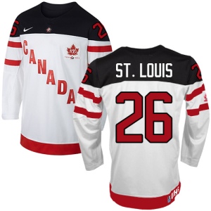 Men's Martin St. Louis Team Canada Premier 100th Anniversary Olympic Hockey Jersey - White