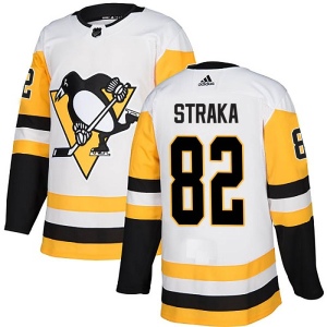 Men's Martin Straka Pittsburgh Penguins Authentic Away Jersey - White