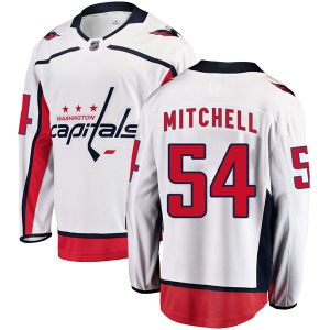 Men's Mason Mitchell Washington Capitals Breakaway Away Jersey - White