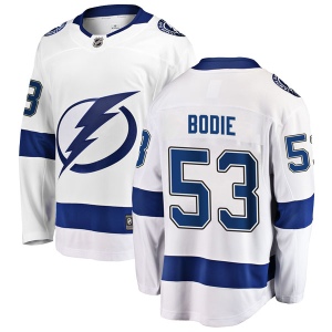 Men's Mat Bodie Tampa Bay Lightning Breakaway Away Jersey - White