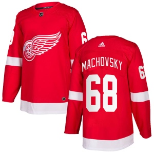 Men's Matej Machovsky Detroit Red Wings Authentic Home Jersey - Red