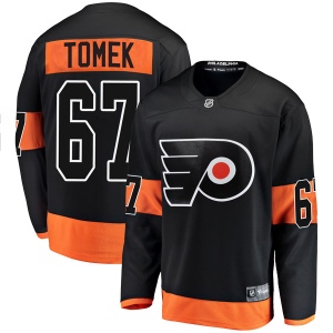 Men's Matej Tomek Philadelphia Flyers Breakaway Alternate Jersey - Black