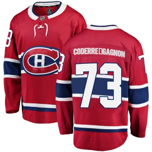 Men's Mathieu Coderre-Gagnon Montreal Canadiens Breakaway Home Jersey - Red