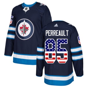 Men's Mathieu Perreault Winnipeg Jets Authentic USA Flag Fashion Jersey - Navy Blue