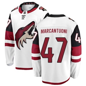 Men's Matia Marcantuoni Arizona Coyotes Authentic Away Jersey - White