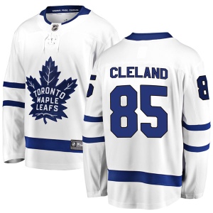 Men's Matias Cleland Toronto Maple Leafs Breakaway Away Jersey - White