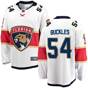 Men's Matt Buckles Florida Panthers Breakaway Away Jersey - White