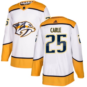 Men's Matt Carle Nashville Predators Authentic Away Jersey - White