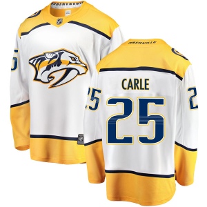 Men's Matt Carle Nashville Predators Breakaway Away Jersey - White