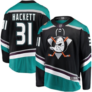 Men's Matt Hackett Anaheim Ducks Breakaway Alternate Jersey - Black