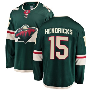 Men's Matt Hendricks Minnesota Wild Breakaway Home Jersey - Green