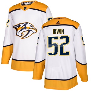 Men's Matt Irwin Nashville Predators Authentic Away Jersey - White