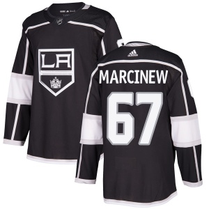 Men's Matt Marcinew Los Angeles Kings Authentic Home Jersey - Black