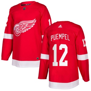 Men's Matt Puempel Detroit Red Wings Authentic Home Jersey - Red