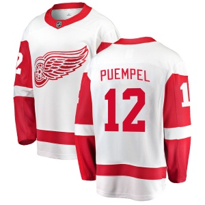 Men's Matt Puempel Detroit Red Wings Breakaway Away Jersey - White