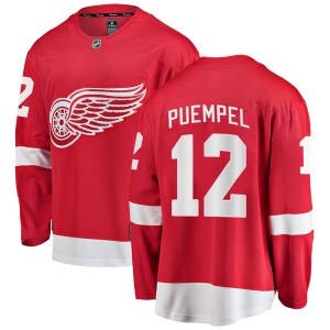 Men's Matt Puempel Detroit Red Wings Breakaway Home Jersey - Red