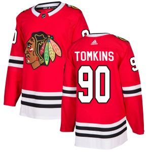 Men's Matt Tomkins Chicago Blackhawks Authentic Home Jersey - Red