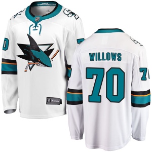 Men's Matt Willows San Jose Sharks Breakaway Away Jersey - White