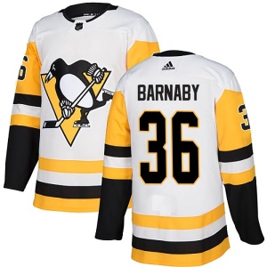 Men's Matthew Barnaby Pittsburgh Penguins Authentic Away Jersey - White