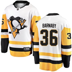 Men's Matthew Barnaby Pittsburgh Penguins Breakaway Away Jersey - White