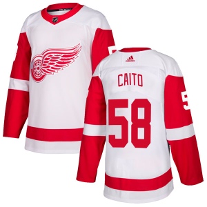 Men's Matthew Caito Detroit Red Wings Authentic Jersey - White