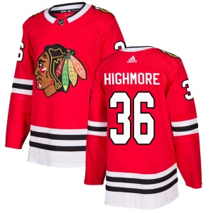 Men's Matthew Highmore Chicago Blackhawks Authentic Home Jersey - Red